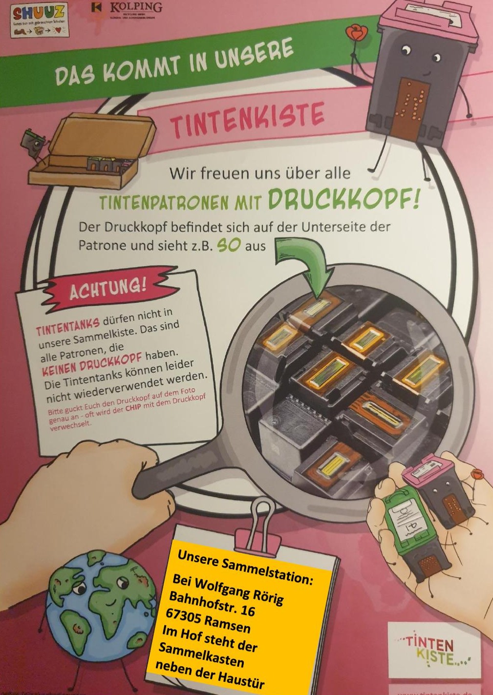 Tintenpatronen sammeln